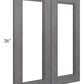 RTA Stone Grey 30" x 36" Glass Door