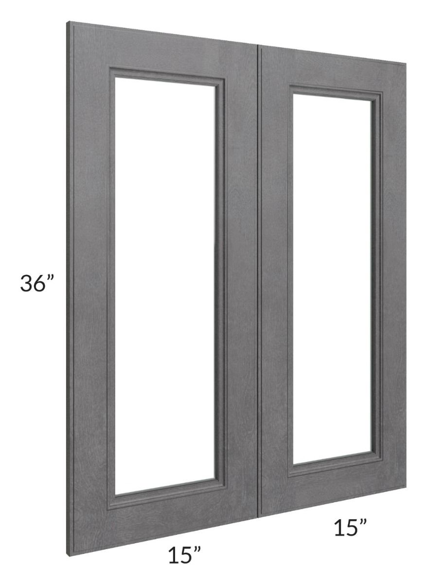 RTA Stone Grey 30" x 36" Glass Door