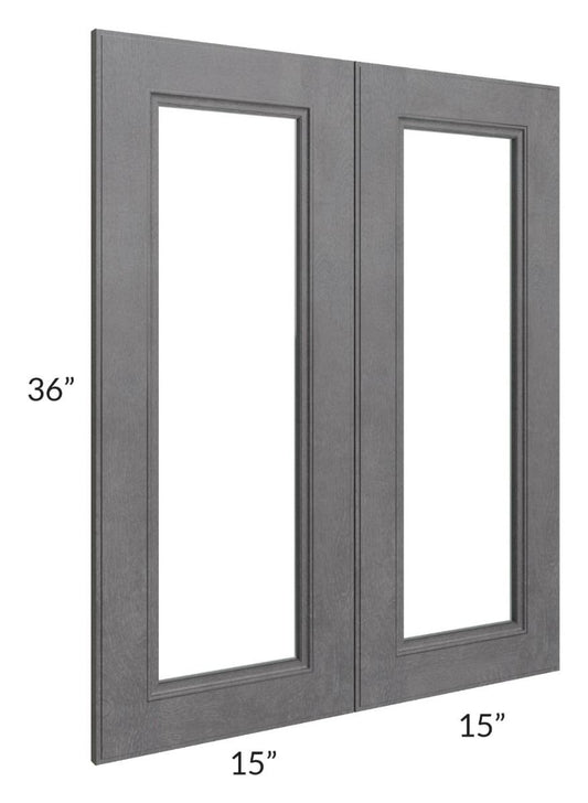 RTA Stone Grey 30" x 36" Glass Door