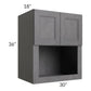 RTA Stone Grey 30" x 36" Microwave Cabinet
