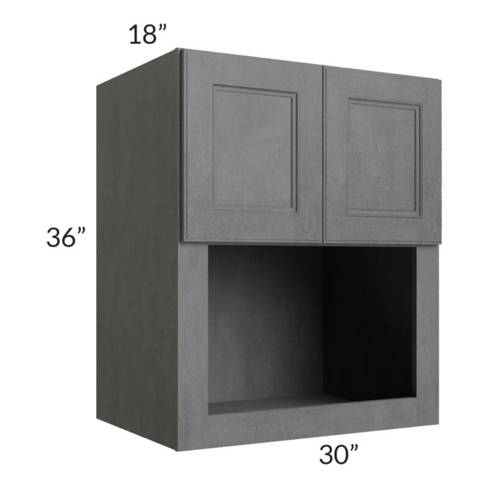 RTA Stone Grey 30" x 36" Microwave Cabinet