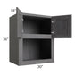 RTA Stone Grey 30" x 36" Microwave Cabinet