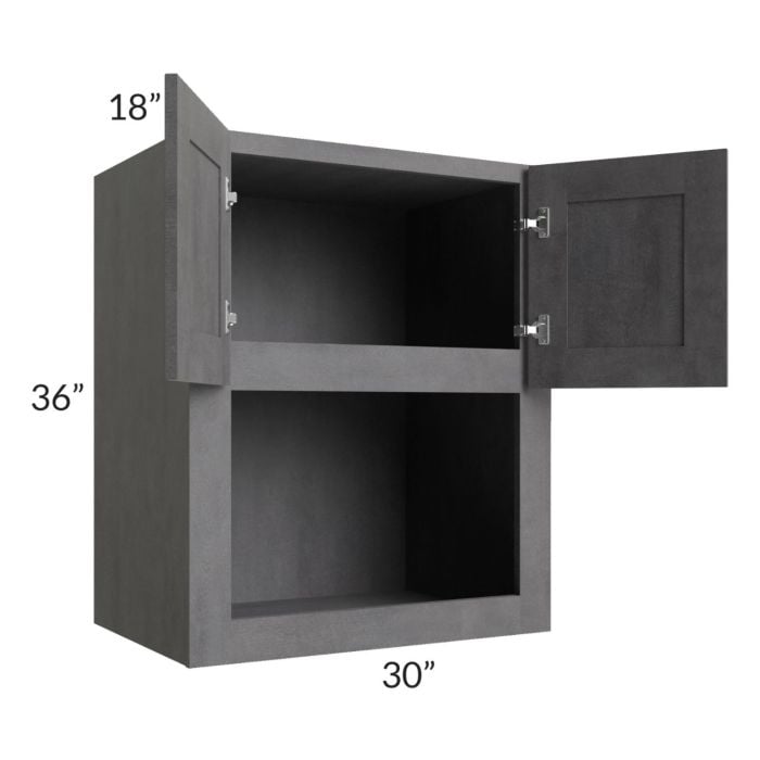 RTA Stone Grey 30" x 36" Microwave Cabinet