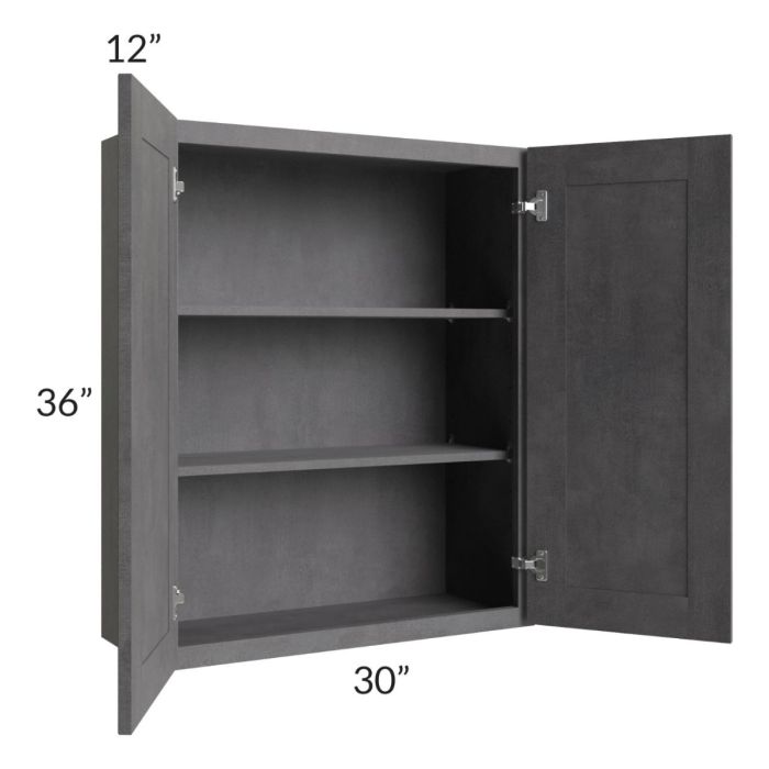 RTA Stone Grey 30" x 36" Wall Cabinet