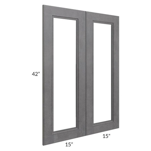 RTA Stone Grey 30" x 42" Glass Door