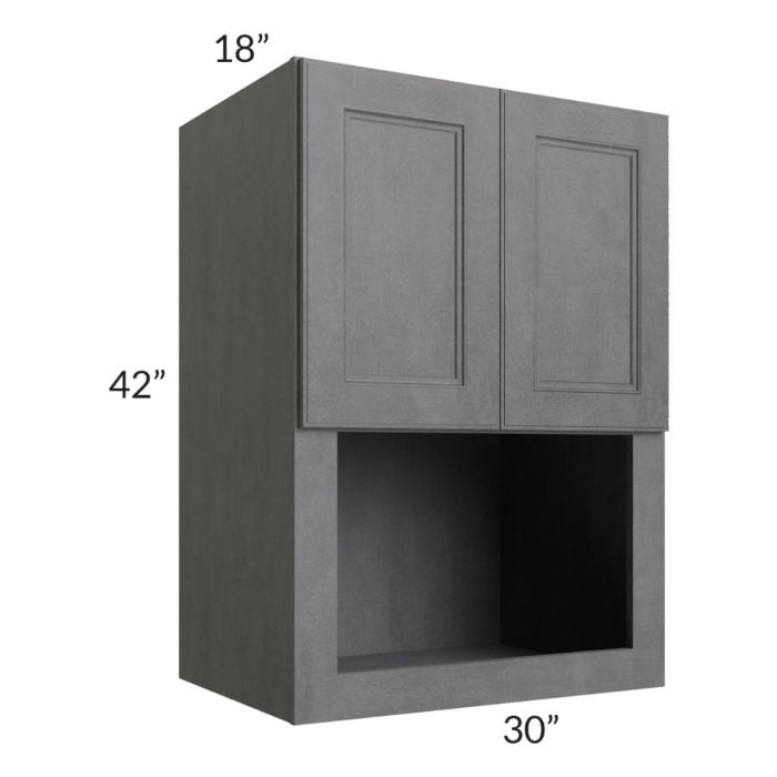 RTA Stone Grey 30" x 42" Microwave Cabinet