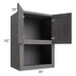 RTA Stone Grey 30" x 42" Microwave Cabinet