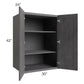 RTA Stone Grey 30" x 42" x 24" Split Pantry Wall Cabinet