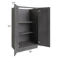 RTA Stone Grey 30" x 54" Split Pantry Base Cabinet with 2 Roll Out Trays