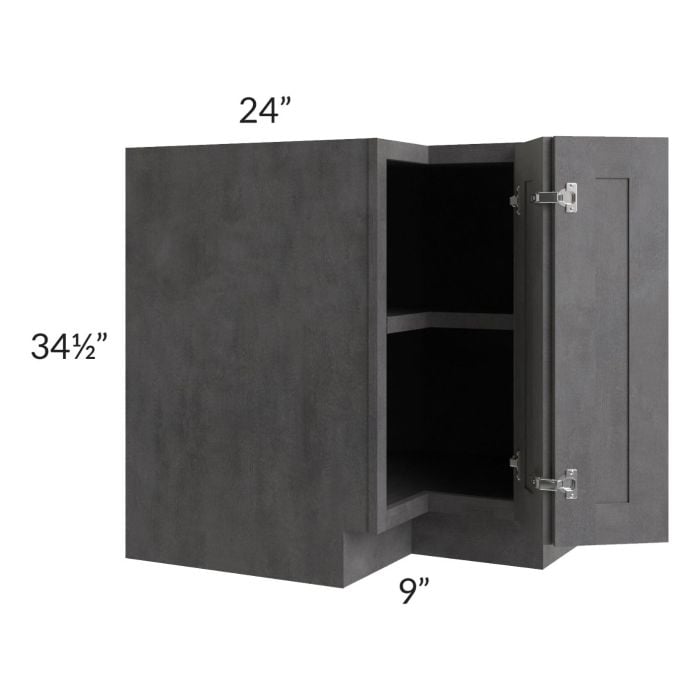 RTA Stone Grey 33" Easy Reach Corner Base Cabinet