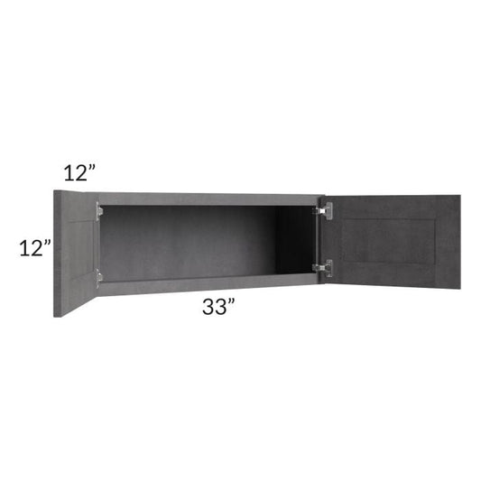 RTA Stone Grey 33" x 12" Wall Cabinet