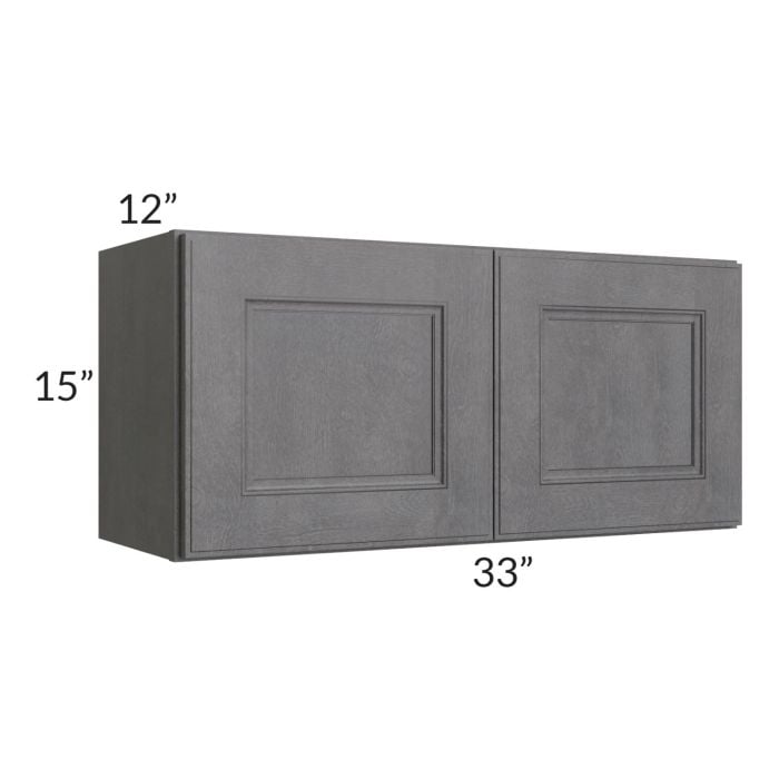 RTA Stone Grey 33" x 15" Wall Cabinet