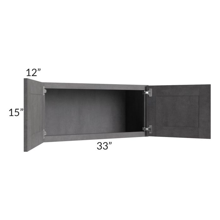 RTA Stone Grey 33" x 15" Wall Cabinet