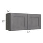 RTA Stone Grey 33" x 15" x 24" Refrigerator Wall Cabinet