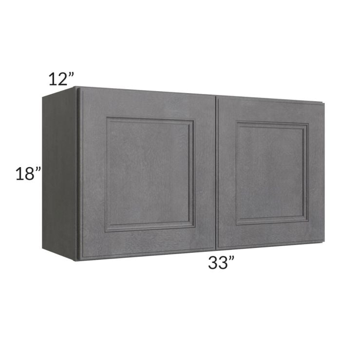 RTA Stone Grey 33" x 18" Wall Cabinet