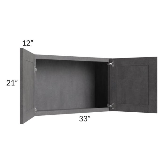 RTA Stone Grey 33" x 21" Wall Cabinet