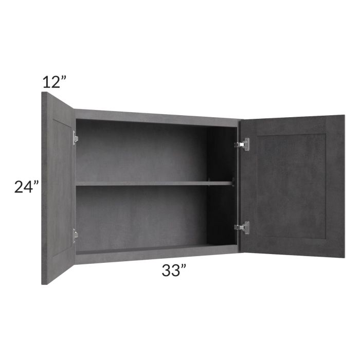 RTA Stone Grey 33" x 24" Wall Cabinet