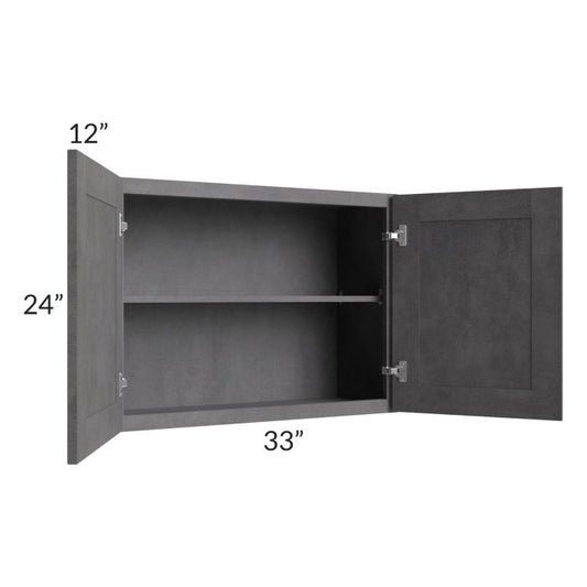RTA Stone Grey 33" x 24" Wall Cabinet