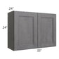 RTA Stone Grey 33" x 24" x 24" Refrigerator Wall Cabinet