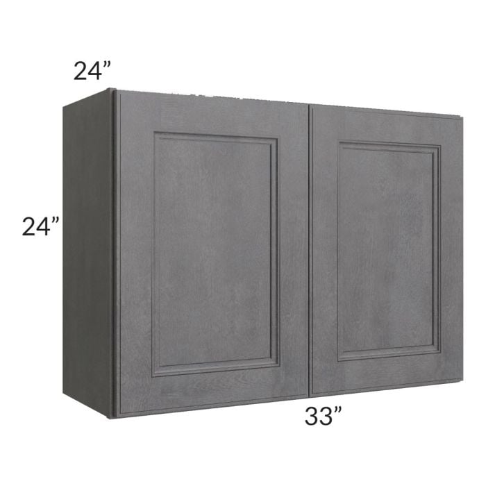 RTA Stone Grey 33" x 24" x 24" Refrigerator Wall Cabinet