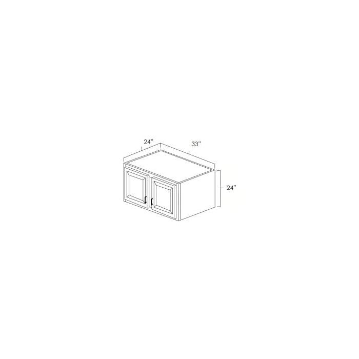 RTA Stone Grey 33" x 24" x 24" Refrigerator Wall Cabinet