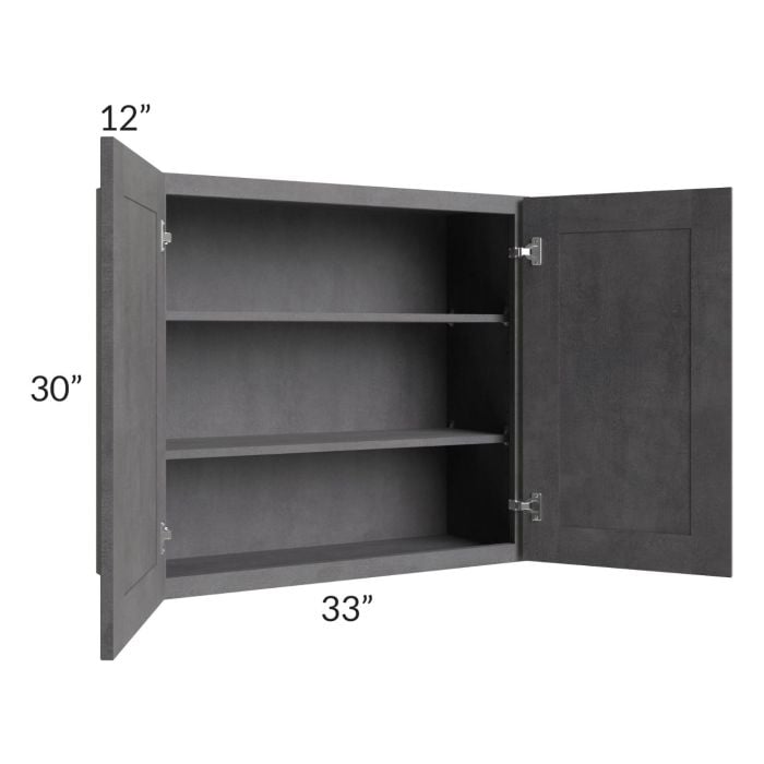 RTA Stone Grey 33" x 30" Wall Cabinet