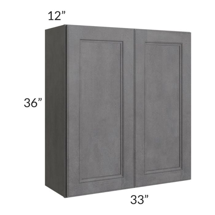 RTA Stone Grey 33" x 36" Wall Cabinet