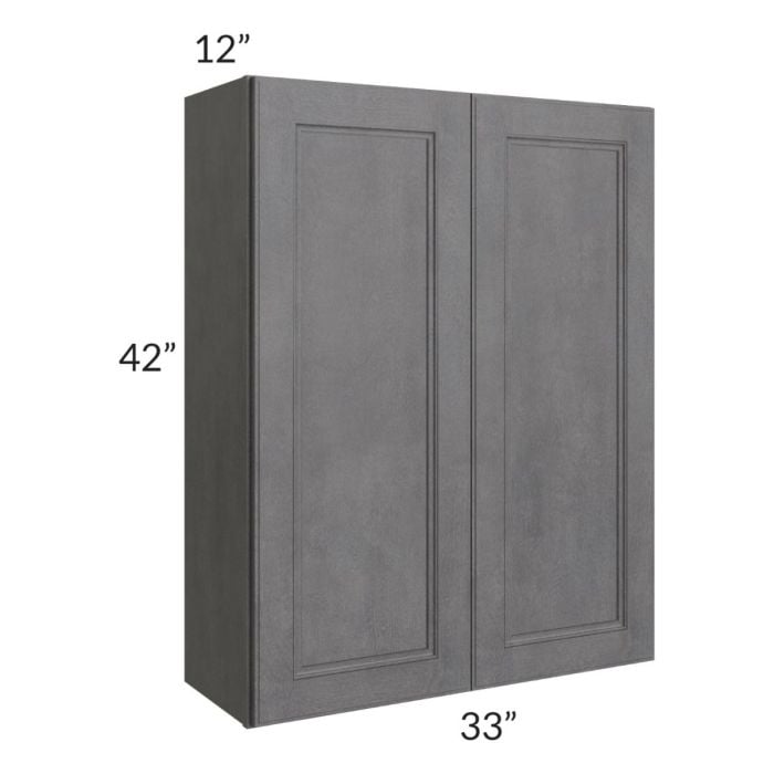 RTA Stone Grey 33" x 42" Wall Cabinet
