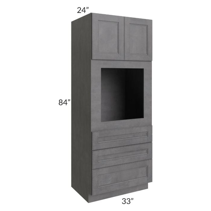 RTA Stone Grey 33" x 84" Universal Oven Cabinet