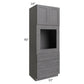 RTA Stone Grey 33" x 90" Universal Oven Cabinet