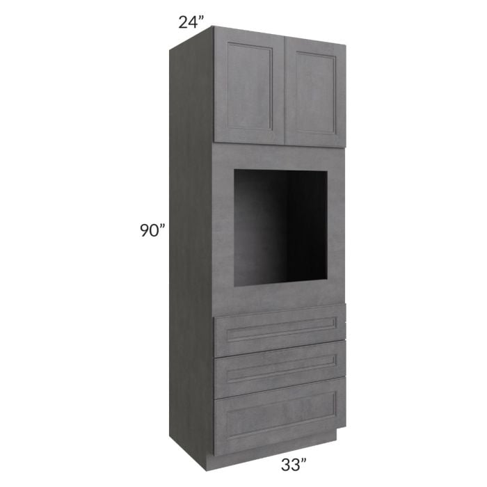 RTA Stone Grey 33" x 90" Universal Oven Cabinet