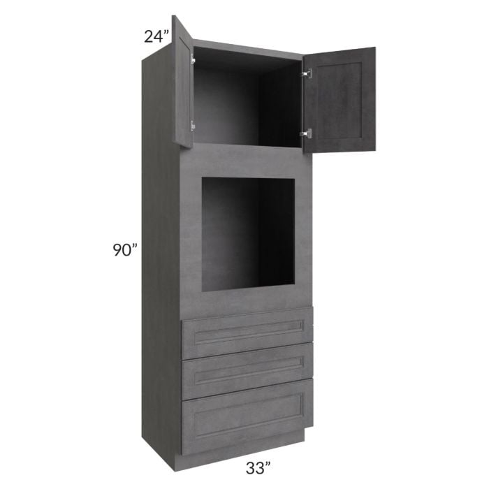 RTA Stone Grey 33" x 90" Universal Oven Cabinet
