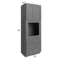 RTA Stone Grey 33" x 96" Universal Oven Cabinet