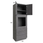 RTA Stone Grey 33" x 96" Universal Oven Cabinet