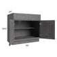 RTA Stone Grey 36" Base Cabinet with 1 Decorative End Panel