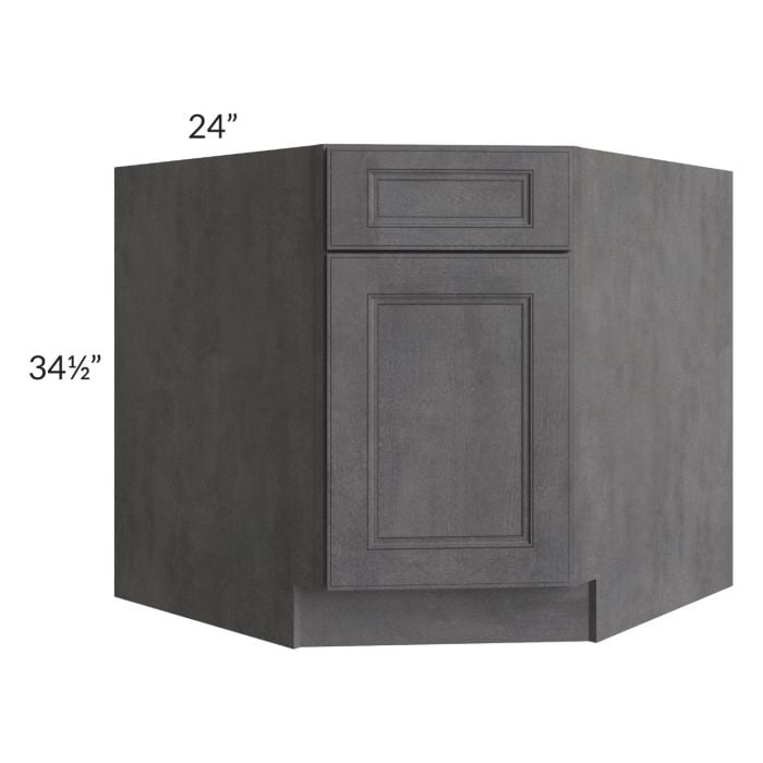 RTA Stone Grey 36" Diagonal Corner Sink Base Cabinet