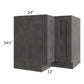 RTA Stone Grey 36" Easy Reach Corner Base Cabinet