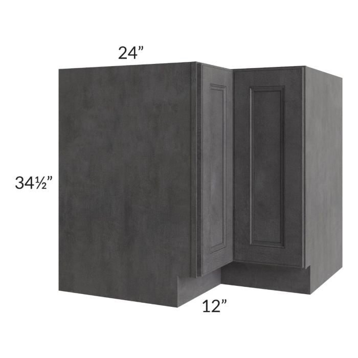 RTA Stone Grey 36" Easy Reach Corner Base Cabinet with 1 Decorative End Panel
