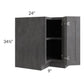 RTA Stone Grey 36" Easy Reach Corner Base Cabinet