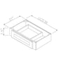 RTA Stone Grey 36" Under Cabinet Drawer