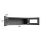 RTA Stone Grey 36" x 12" Decorative Wall Cabinet with Plain Glass