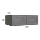 RTA Stone Grey 36" x 12" x 24" Refrigerator Wall Cabinet