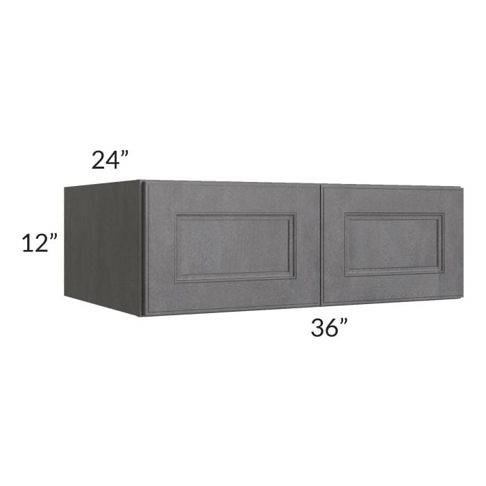 RTA Stone Grey 36" x 12" x 24" Refrigerator Wall Cabinet