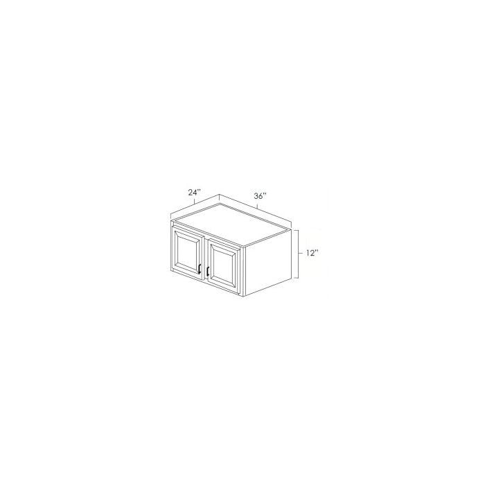 RTA Stone Grey 36" x 12" x 24" Refrigerator Wall Cabinet