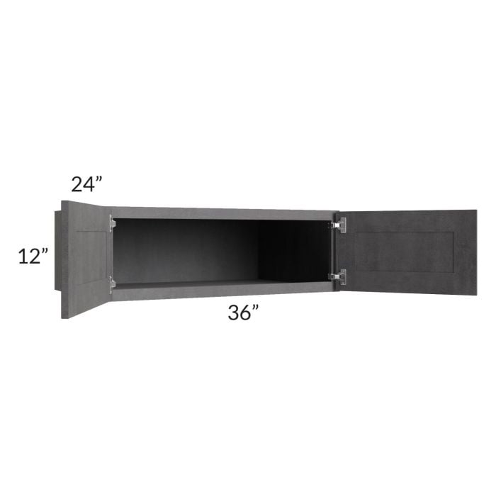 RTA Stone Grey 36" x 12" x 24" Refrigerator Wall Cabinet