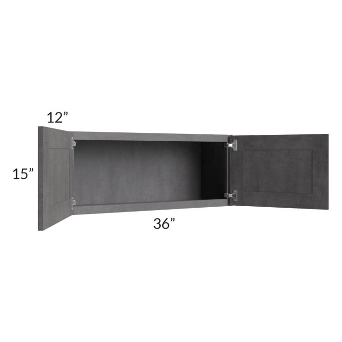 RTA Stone Grey 36" x 15" Wall Cabinet