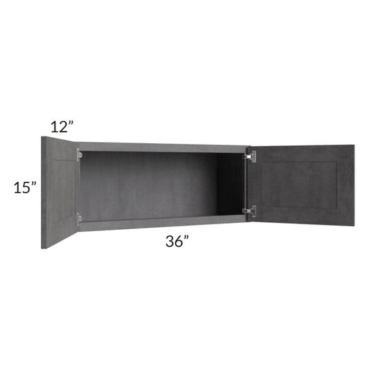 RTA Stone Grey 36" x 15" Wall Cabinet