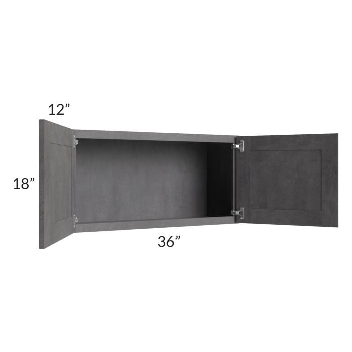 RTA Stone Grey 36" x 18" Wall Cabinet