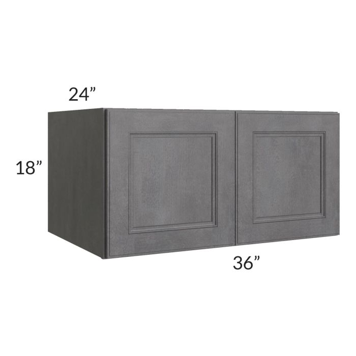 RTA Stone Grey 36" x 18"x 24" Refrigerator Wall Cabinet