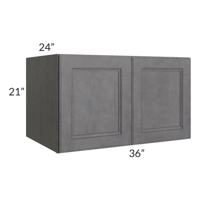 RTA Stone Grey 36" x 21" x 24" Refrigerator Wall Cabinet